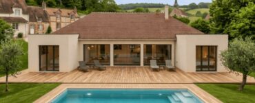 Realisation 180 - Maison BR type modulaire container plain pied toit plat et 4 pans