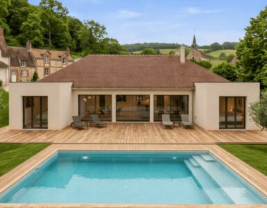 Realisation 180 - Maison BR type modulaire container plain pied toit plat et 4 pans